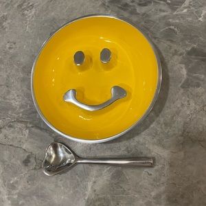 Emoji Stainless Steel Dish with Heart Spoon